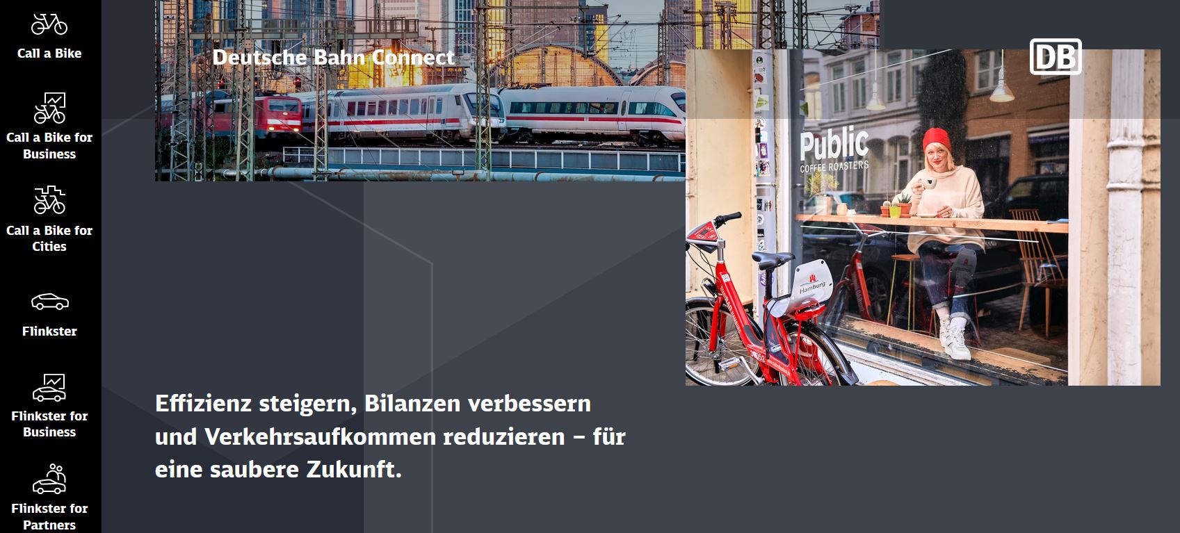 Screenshot Deutsche Bahn Connect